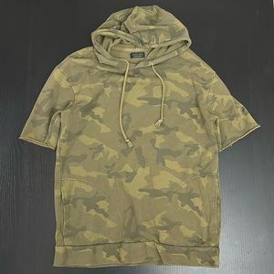 Camouflage green ZARA hooded T-shirt